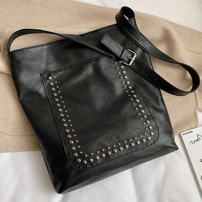 Soft Tote Bag with Rivets WB-00169 (1)