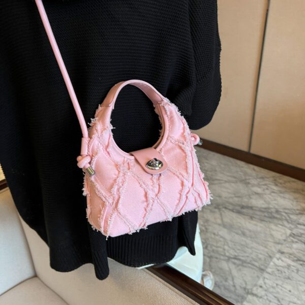 pink top handle crossbody bag